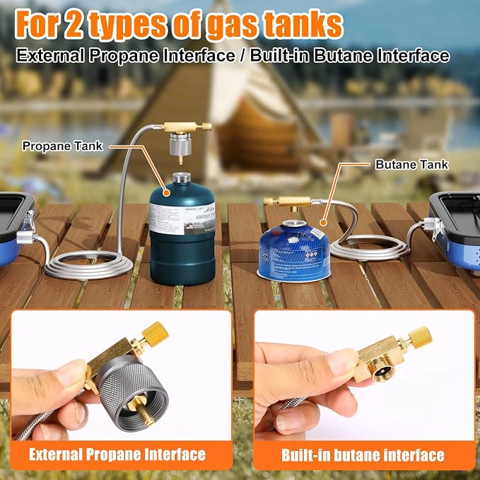 Portable 2 Burner Camping Stove Set - Image 6