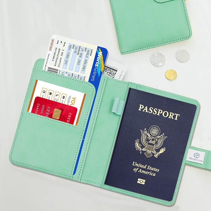 Melsbrinna Premium Leather Passport Holder Covers Case, Waterproof Rfid - Image 6