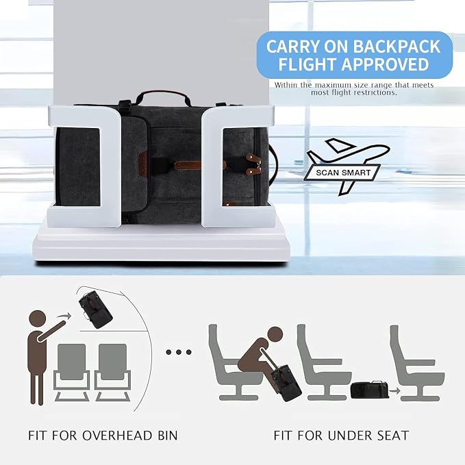 G-FAVOR Travel Backpack for Men, 40L Flight Approved Carry On Backpack - Image 4