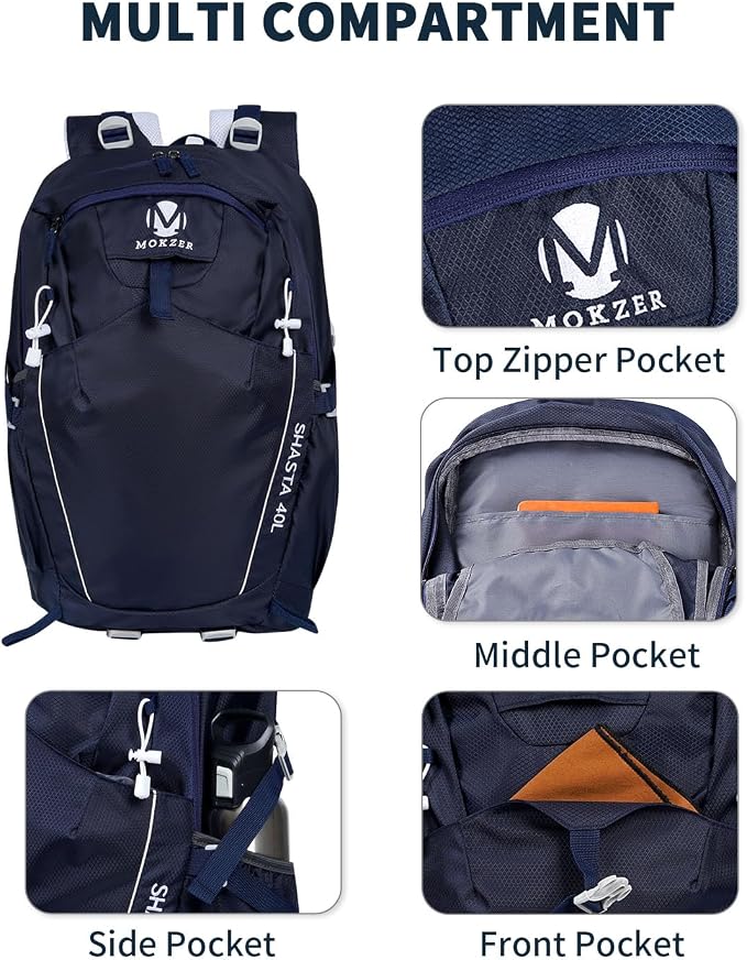 Hiking Backpack 40L Lightweight Waterproof Daypack - Image 4