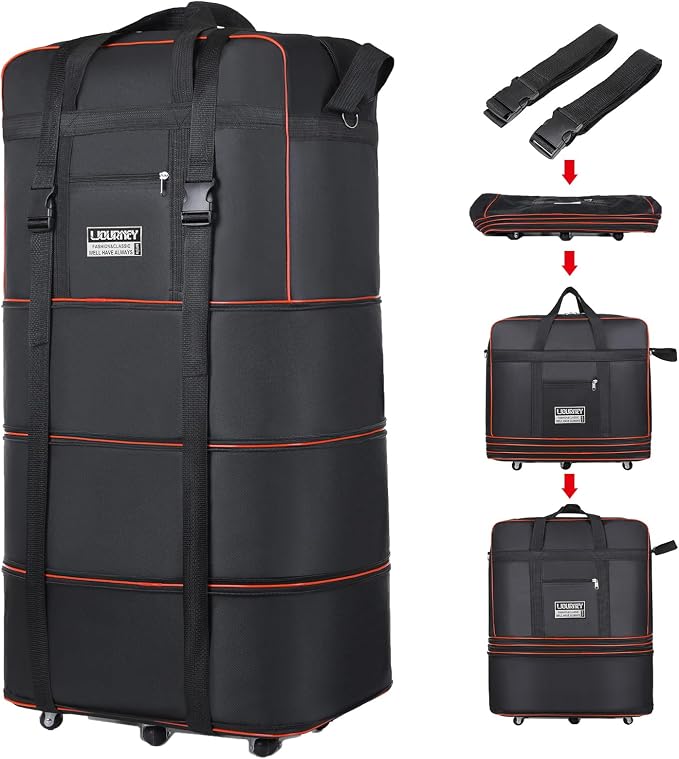 Expandable Large Capacity Travel Bag Oxford Cloth Duffel Bag by kooldaiwangwang