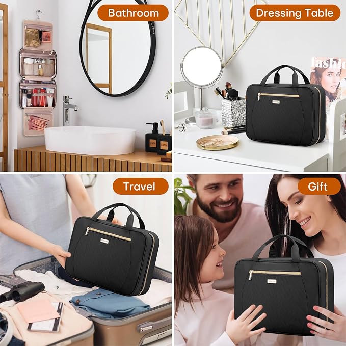 Hanging Toiletry Bag for Women Travel, 2 Sizes Large & Small Waterproof - Image 7