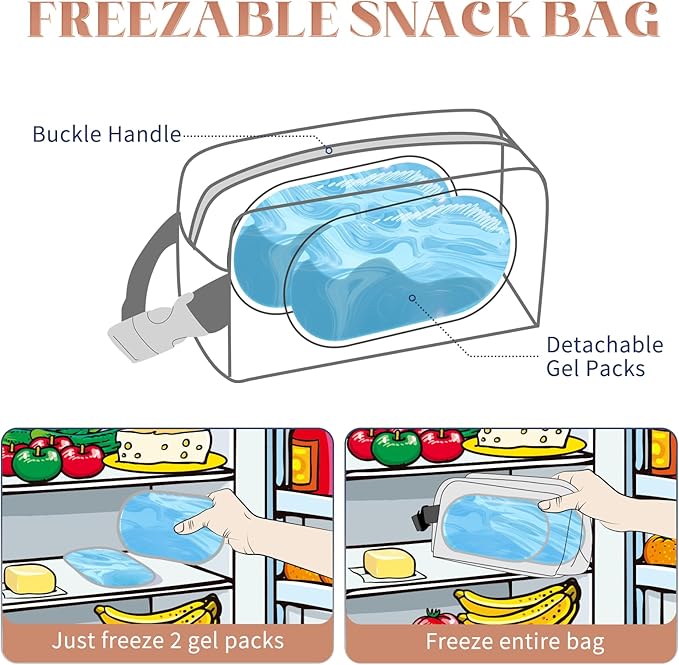 Small Cooler Bag Freezable Lunch Bag - Image 2