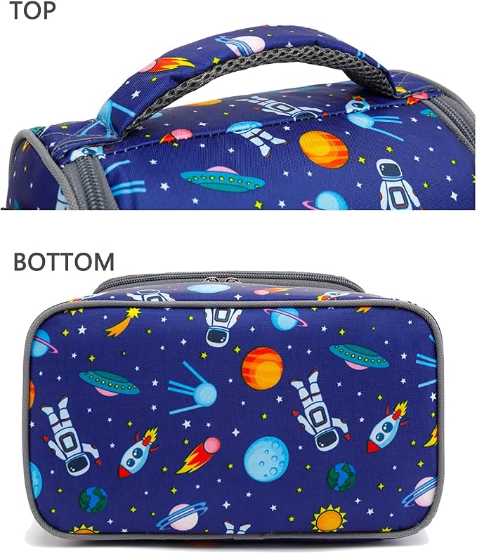 FlowFly Kids Double Decker Cooler Insulated Lunch Bag Large Tote - Image 7