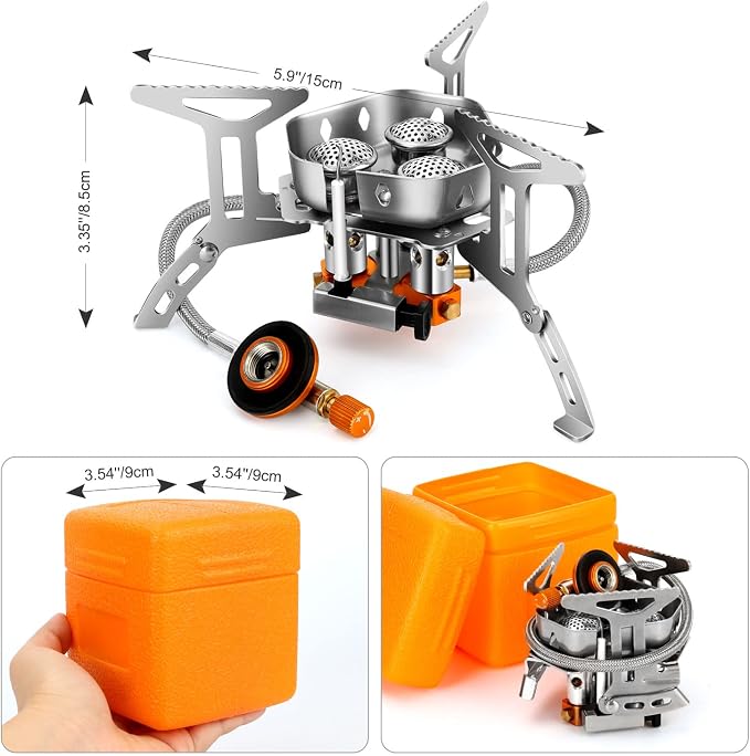 Odoland 3500W/6800W Windproof Camp Stove Camping Gas Stove - Image 5