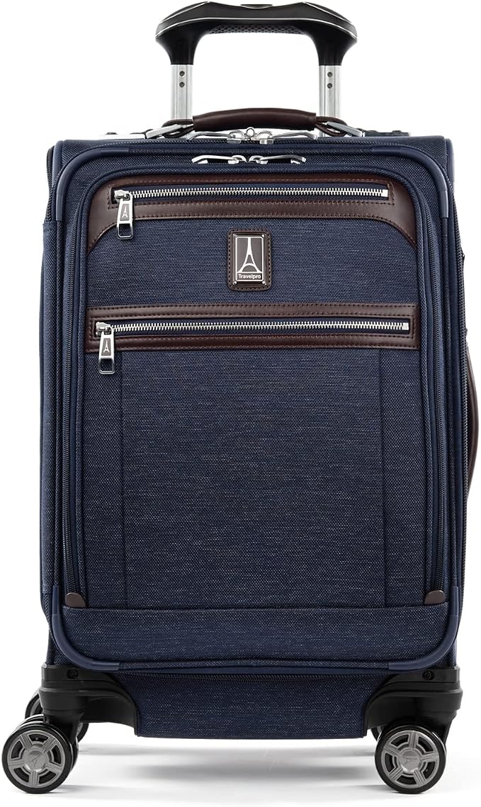 Travelpro Platinum Elite Softside Expandable Carry on Luggage, 8 Wheel Spinner by Travelpro
