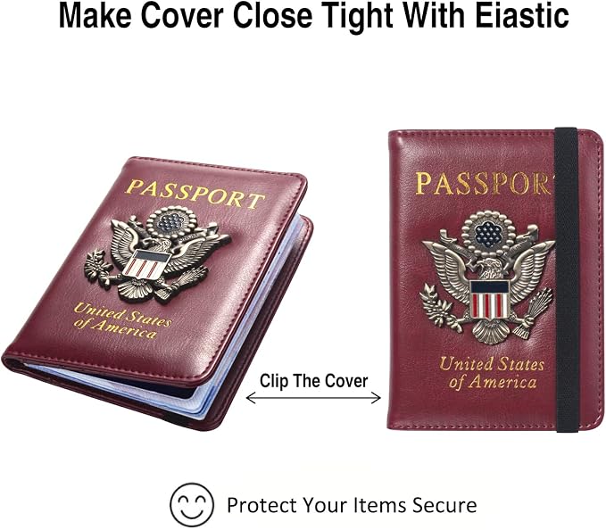 Passport Holder for Travel Passport Cover for Men Passport Wallet Case - Image 4