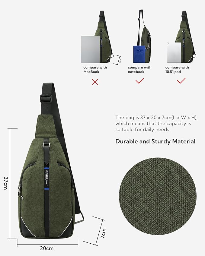 WATERFLY Small Crossbody Sling Backpack Anti Theft Backpack - Image 2