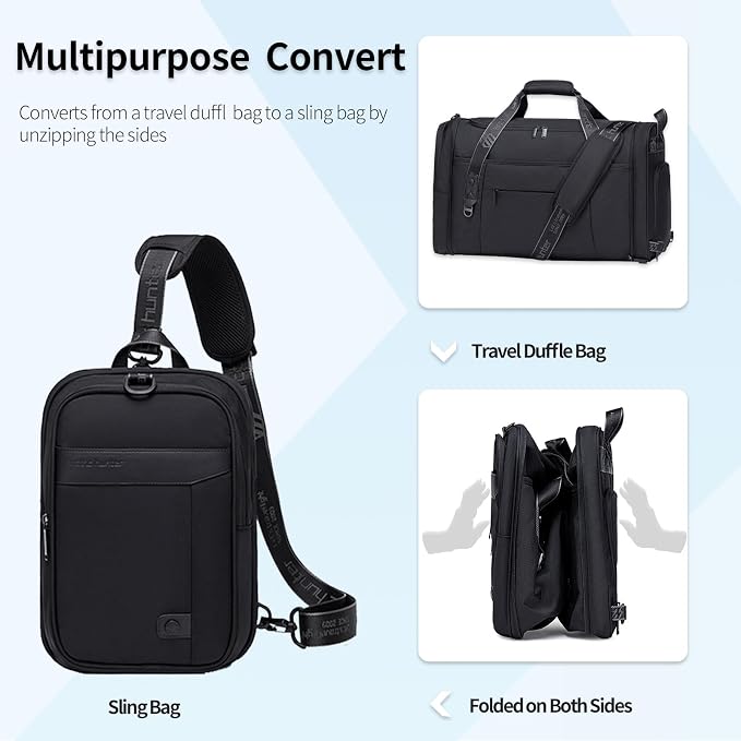 Gym Bags for Men Women, 42L Large Travel Duffle Bag, Carry On Bag for Airplanes - Image 5