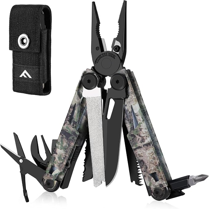FLISSA Multitool, 15-in-1 Multi Tool Pocket Knife by FLISSA