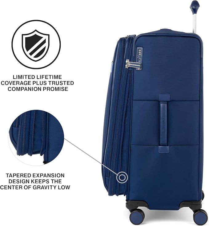 Travelpro VersaPack+ Lightweight Softside Expandable Checked Luggage, 8 Spinner - Image 6