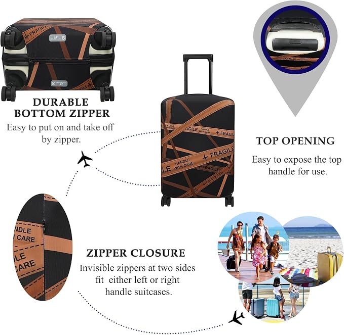 Explore Land Travel Luggage Cover Suitcase Protector Fits 23-26 Inch Case - Image 3