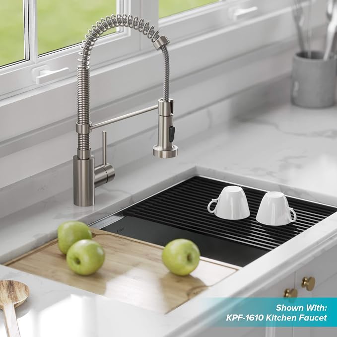KRAUS Kore Workstation 32-inch Undermount 16 Gauge Stainless Kitchen Sink - Image 2