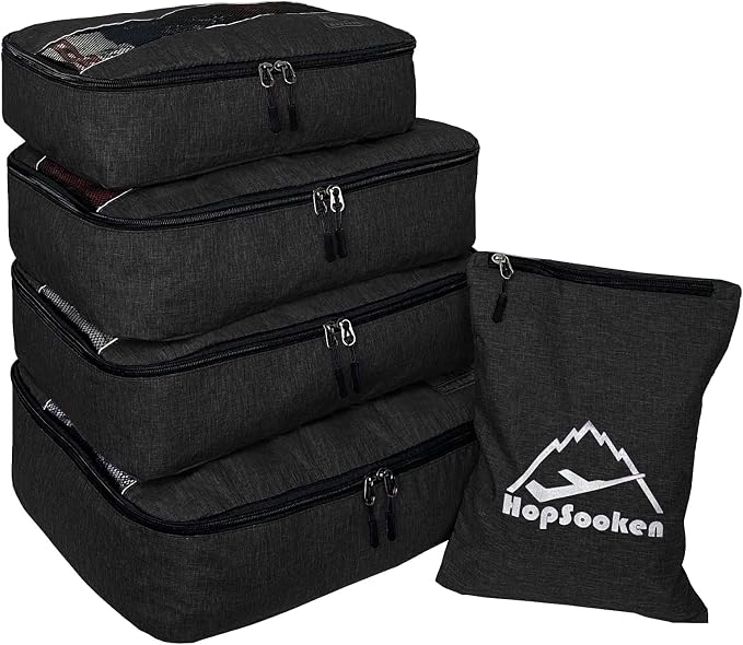 5 Set Packing Cubes for Travel Large Suitcase Luggage Organizer Bags Travel by HOPSOOKEN