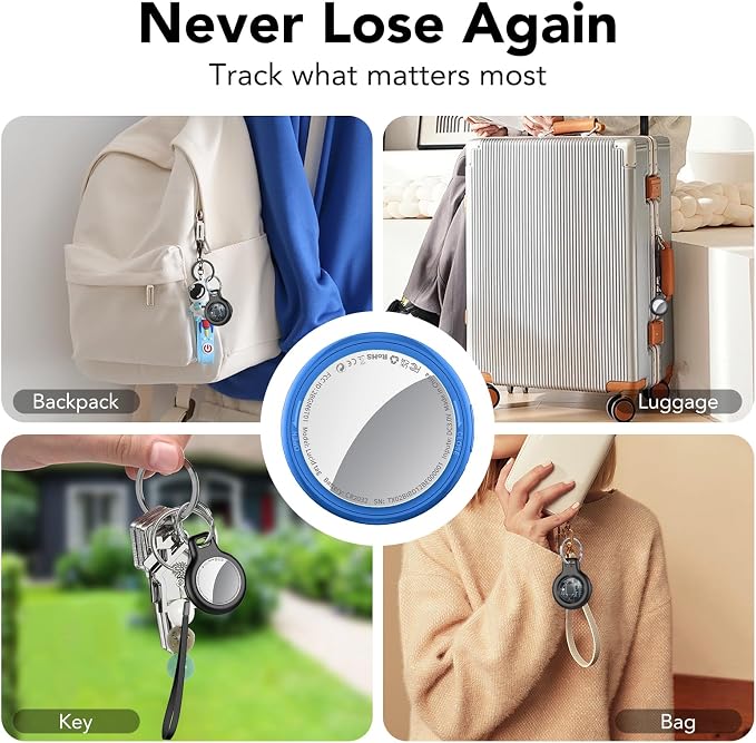 2025 New Air Tracker Tag-4 Pack, Replaceable Battery, Key Finder and Item - Image 8