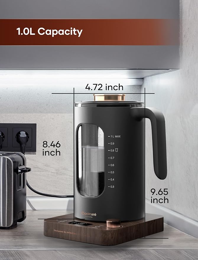 Electric Tea Kettle, INTASTING Glass Electric Kettle - Image 5