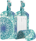 FINTIE 2 Pack Luggage Tags, Leather Name ID Labels by Fintie