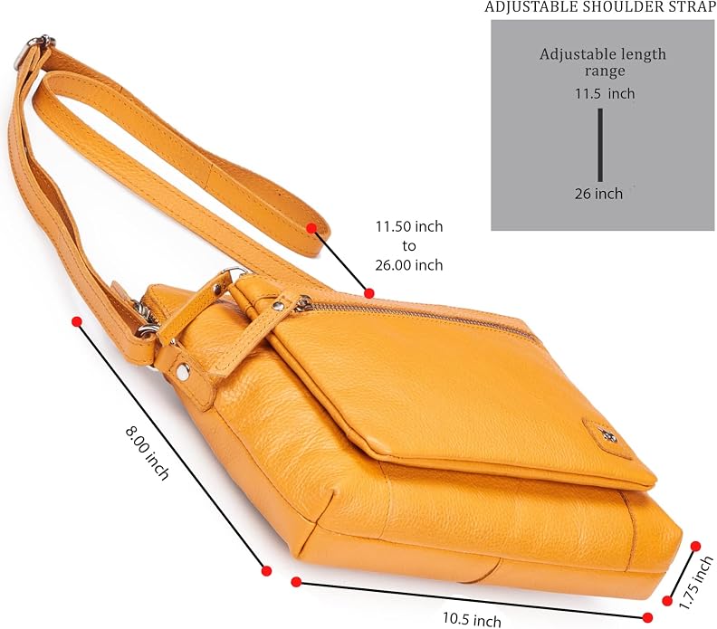 Wise Owl Accessories Small Soft Pebbled Real Leather Crossbody Handbags Purses - Image 2