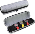 Juntan 5 Slots Hard Watch Travel Case, Portable Nylon Travel Watch Roll Case by JuntanWatchBands
