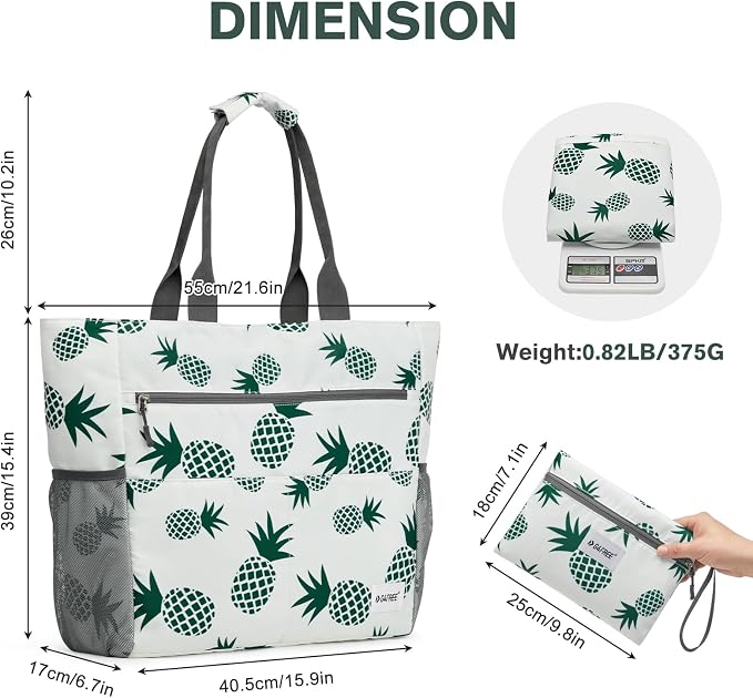 G4Free Beach Bag, Waterproof Sandproof Beach Tote Bag, Large Capacity Foldable - Image 5