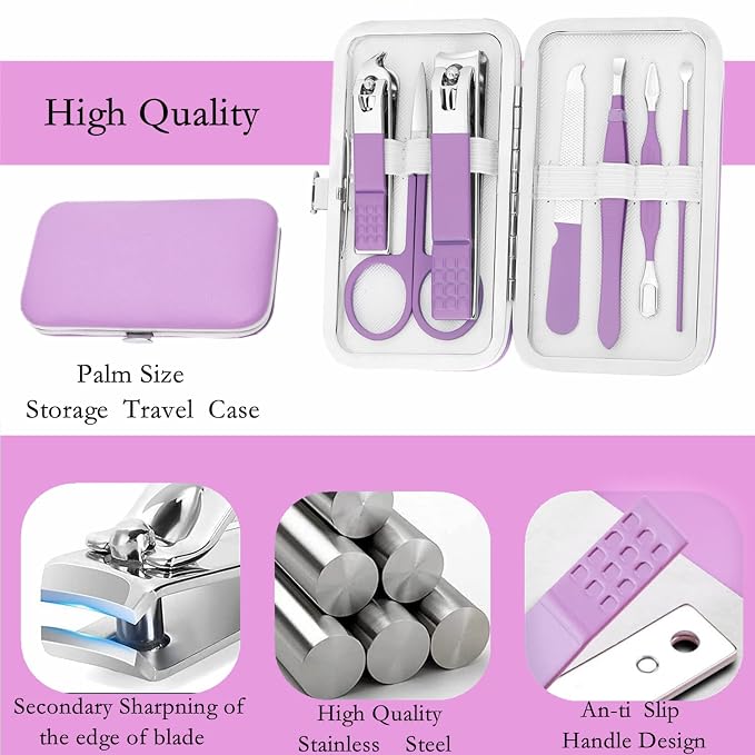 Manicure Set Women Nail Clipper Set Grooming Kit Pedicure Kit Finger Nail - Image 3