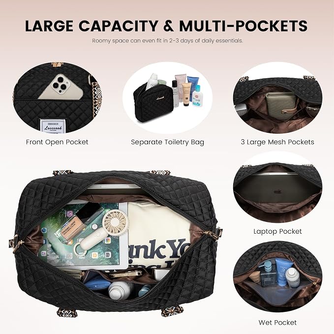 LOVEVOOK Travel Duffle Bag, Weekender Bags - Image 3