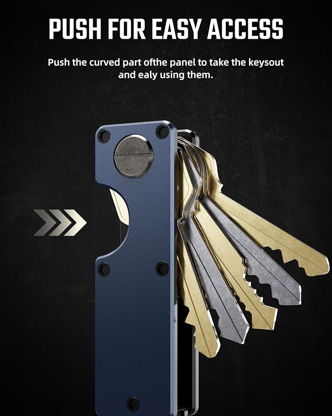 Key Organizer Compact Key Holder Metal Key Chain Minimalist key case key holder - Image 3