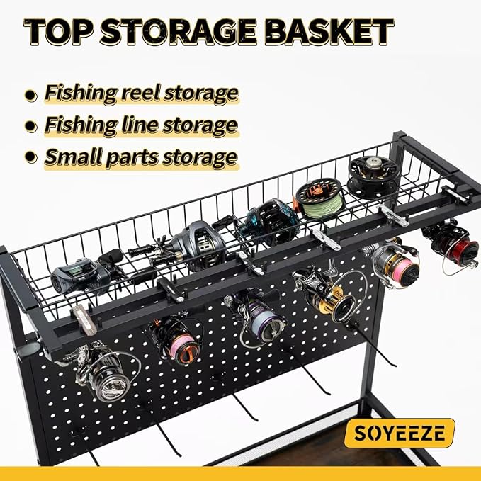 SOYEEZE Fishing Rod Holders for Garage, Fishing Gear Holder for Fishing Rod - Image 2