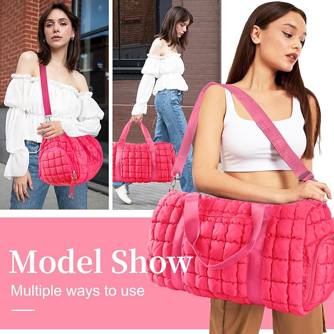 Quilted Travel Duffle Bag Gym Bag - Image 5