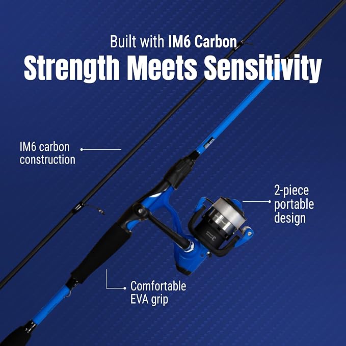 Reaction Tackle Fishing Rod and Reel Combo – 2-Piece IM6 Carbon Rods - Image 5