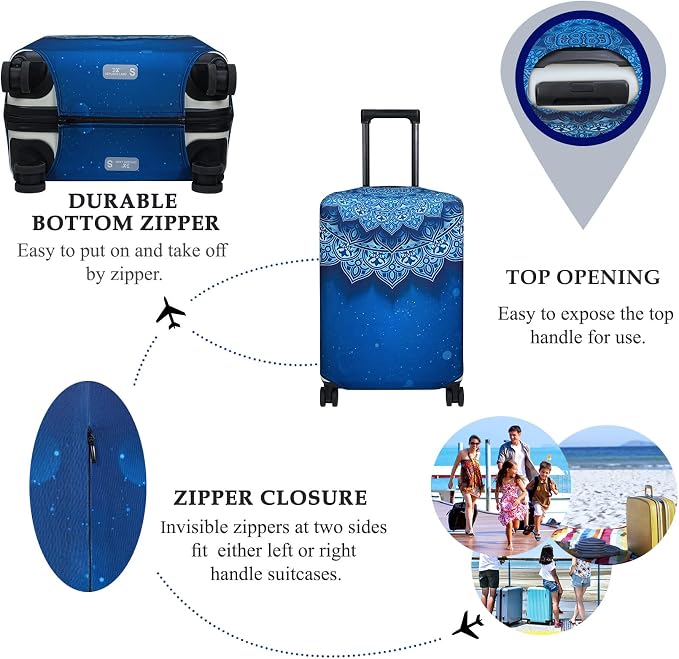Explore Land Travel Luggage Cover Suitcase Protector Fits 18-22 Inch Case - Image 3