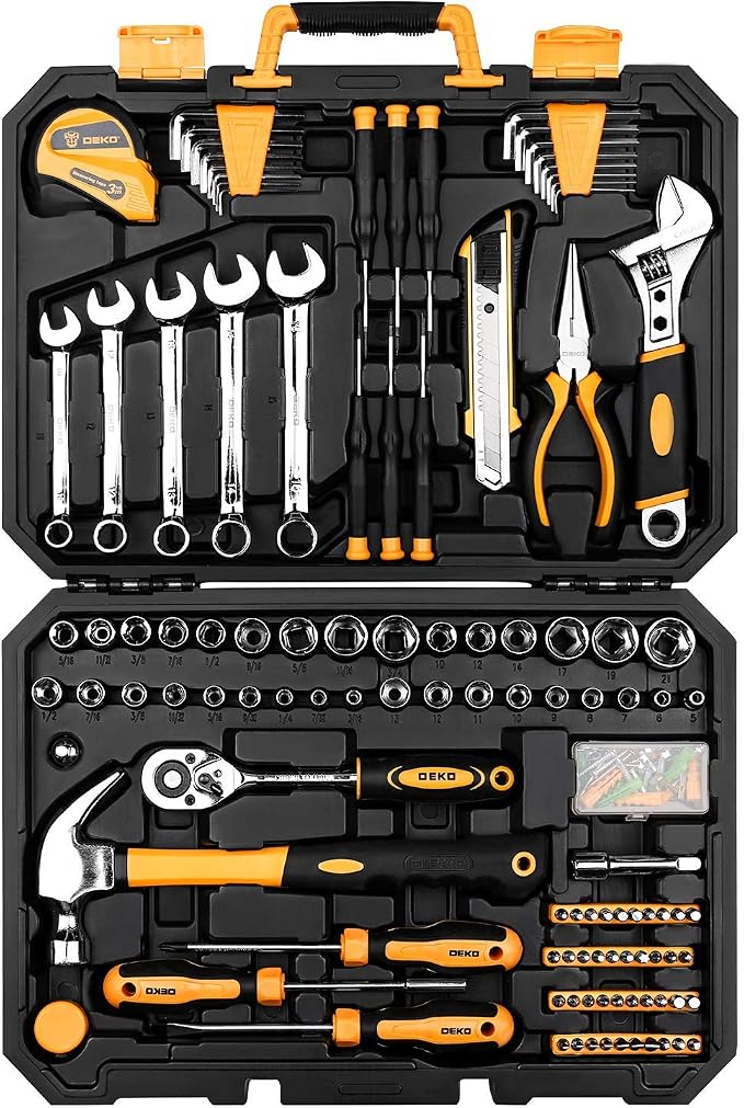 DEKOPRO 158 Piece Tool Set-General Household Hand Tool Kit, Auto Repair Tool Set - Image 8