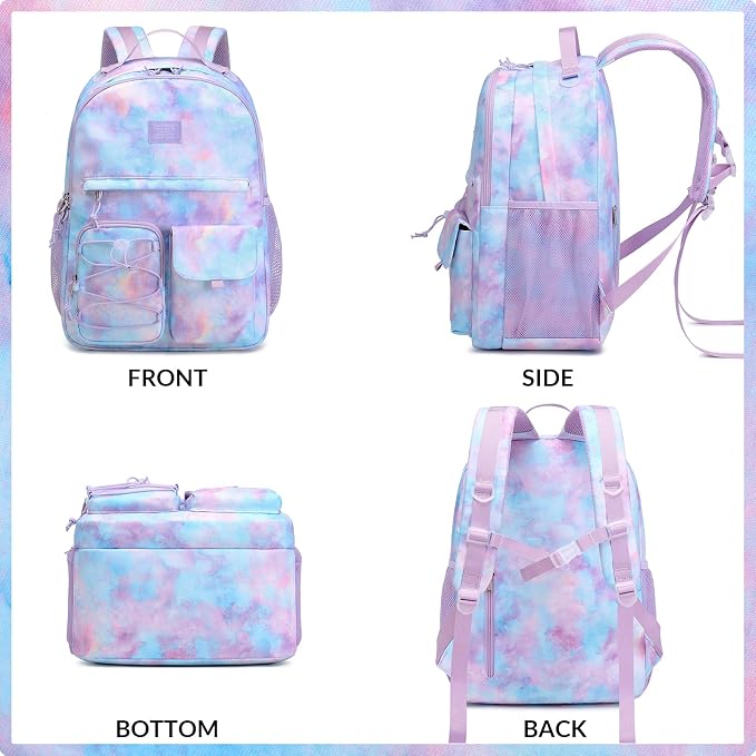 Lohol Galaxy Backpack for Kids Teen Girls, Water Resistant Daypack - Image 7