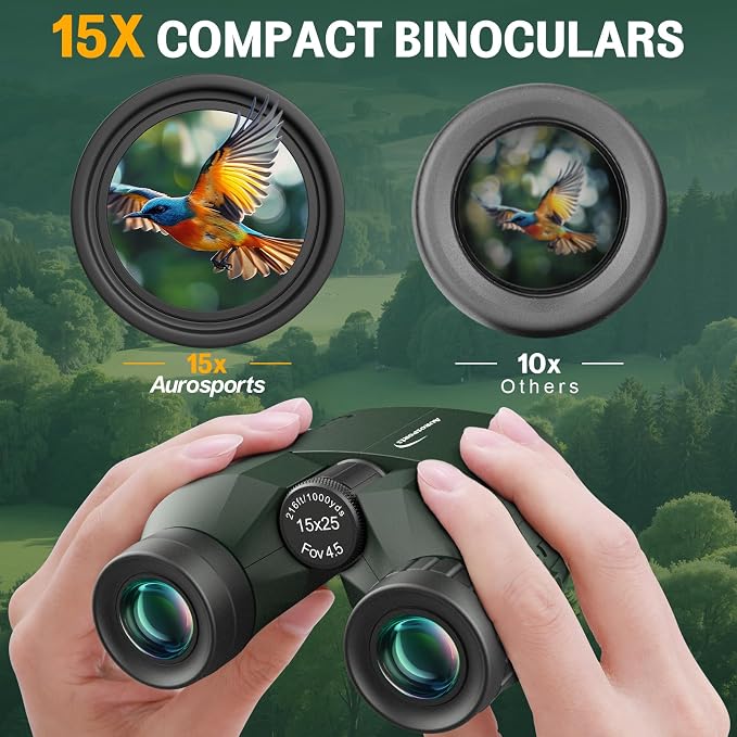 Aurosports 15x25 Compact Binoculars - Image 2