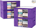 Clothes Storage Bags, Foldable Thick Fabric Blanket Storage Bags, Large Clear by Hopack