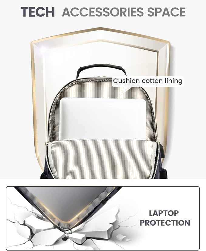 LOVEVOOK Laptop Backpack for Women, 17 Inch Large Capacity Travel Computer Work - Image 7