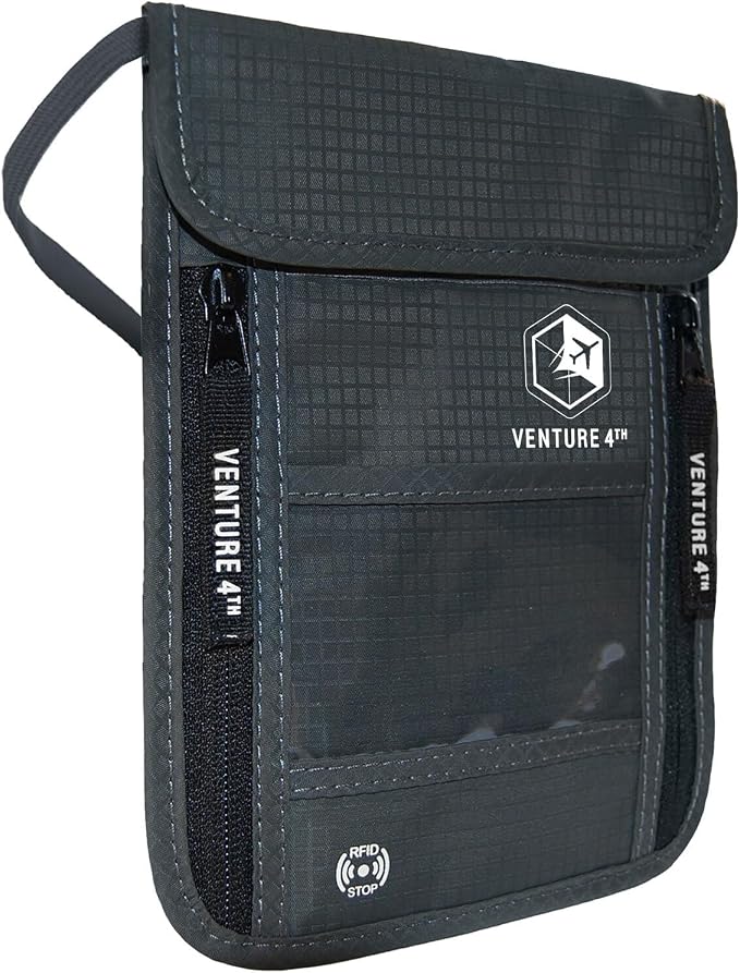 VENTURE 4TH Passport Holder Neck Wallet by VENTURE4TH