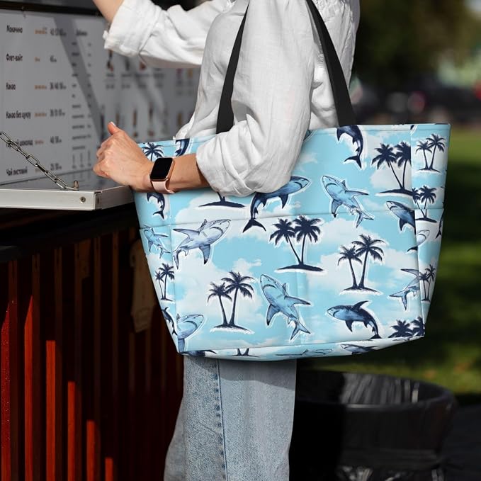 Beach Bag for Women Beach Tote Bag Waterproof Sandproof Large Bags - Image 7