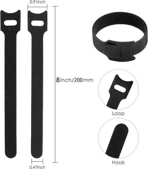 150PCS 8 Inch Cable Ties Reusable Multi-Purpose Wire Ties Cord Organizer - Image 2