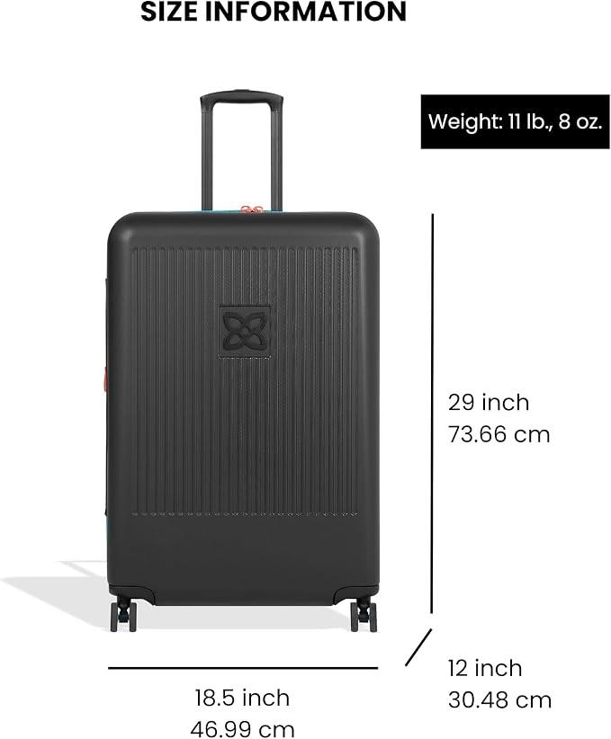Sherpani Meridian, 29 Inch Travel Hardside Luggage, Durable Hardshell Luggage - Image 3