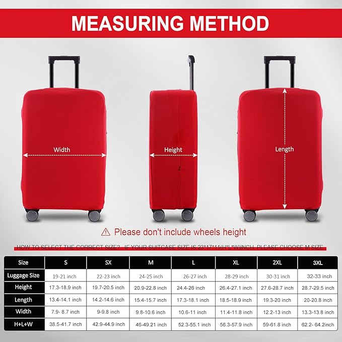 Travel Luggage Cover Suitcase Protector Scratch-Resistant Fit 19-31 Inch - Image 6