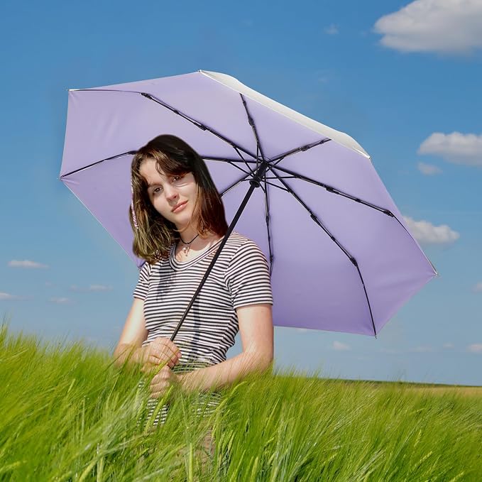 G4Free UPF 50+ UV Protection Large Travel Umbrella 42/46 Inch Auto Open Close - Image 6
