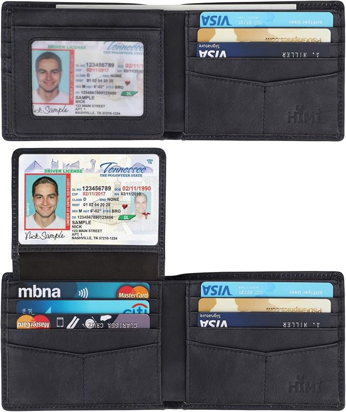 Wallet for Men-Genuine Leather RFID Blocking Bifold Stylish Wallet by WelcometoHIMI