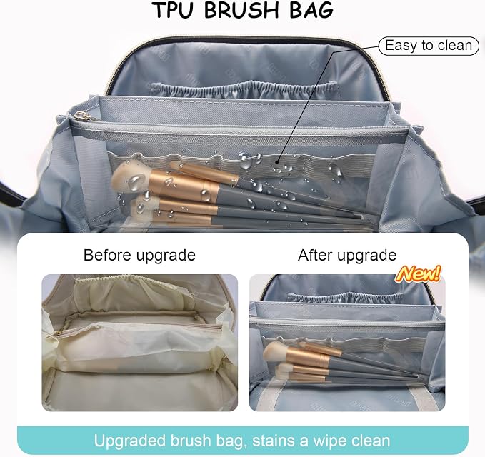 BOYATU Travel Makeup Bag Organizer Cosmetic Bag: 3 Pcs Set Make up Bags - Image 3