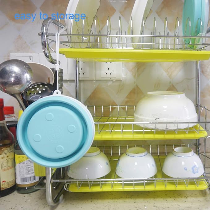CARTINTS 950ml Collapsible Bowls-Silicone Food Storage Containers-Prep/Storage - Image 7