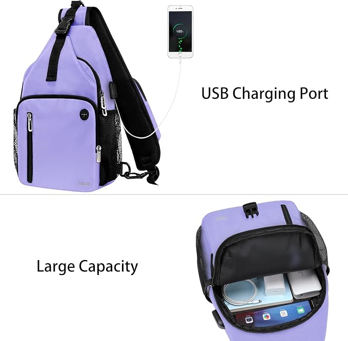 MOSISO Sling Backpack Bag, Crossbody Shoulder Bag Travel Hiking Daypack Chest - Image 2