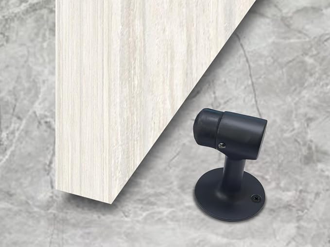 QCAA Solid Brass Door Stop, Matte Black, 1 Pack, Made in Taiwan - Image 3