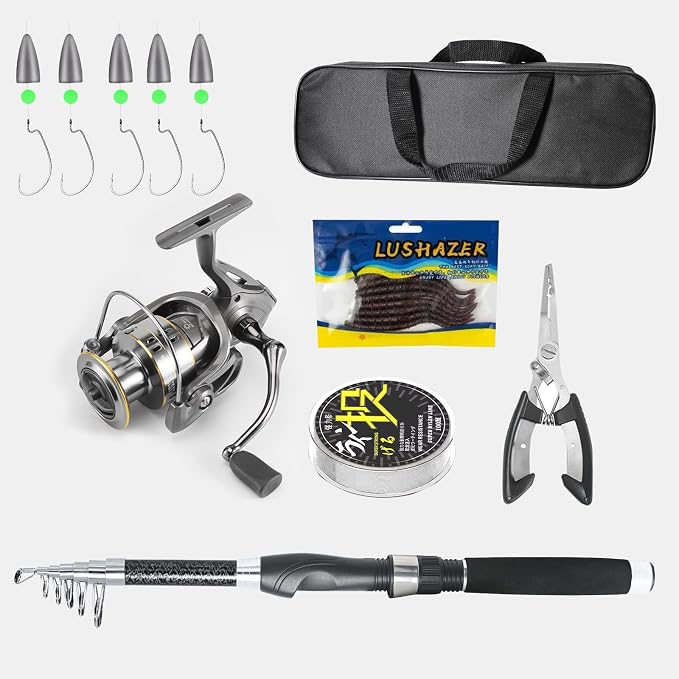 Fishing Rod, Telescopic Fishing Rod and Reel Combo, Collapsible Travel Fishing - Image 5