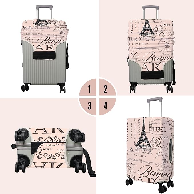 Travel Luggage Cover Suitcase Protector Fits 18-32 Inch Wheel Covers - Image 3