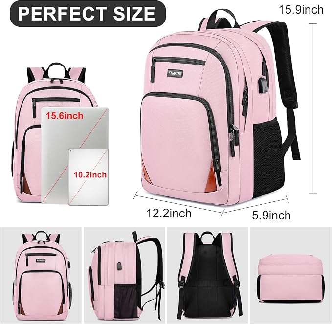 Pink Backpack for School, School BackPack for Teens, Boys and Girls, - Image 4